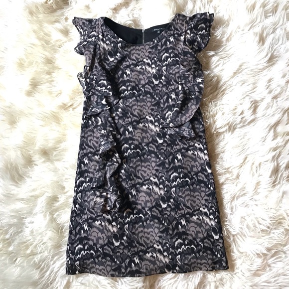 Madewell Silk Pretty Plumes Ruffle Dress - Picture 3 of 8